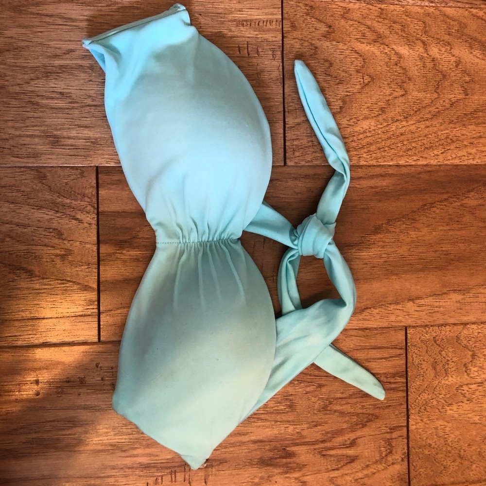 Strapless Aqua Bikini Top